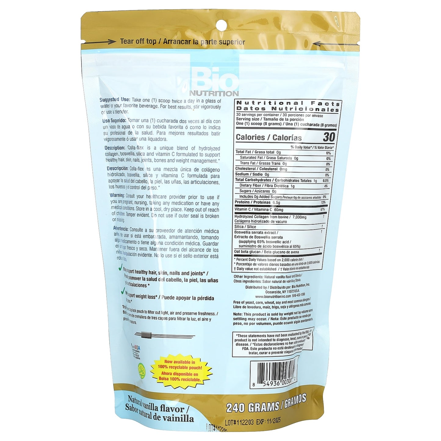 Hydrolyzed Collagen with Boswellia & Vitamin C for Hair, Skin & Joint Health - Image 2