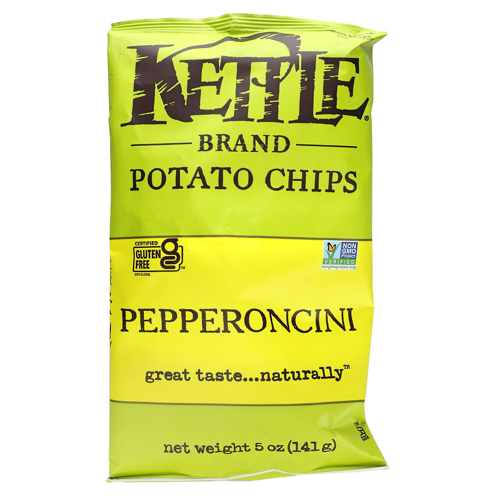 Kettle Foods, Potato Chips, Pepperoncini, 5 oz (141 g) - Image 1