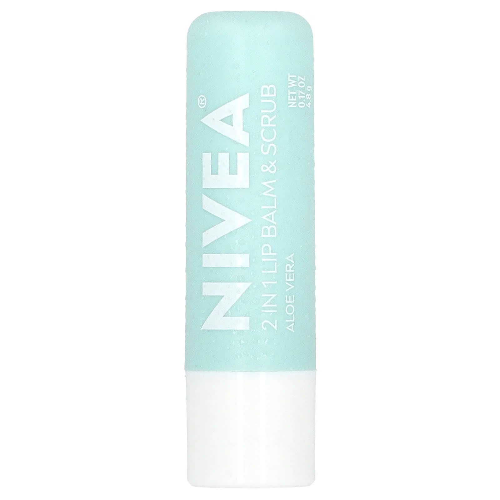 Nivea, 2 In 1 Lip Balm & Scrub, Aloe Vera, 0.17 oz (4.8 g) - Image 1