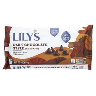 Dark Chocolate Baking Chips by Lily's Sweets, Sugar-Free & Fair Trade