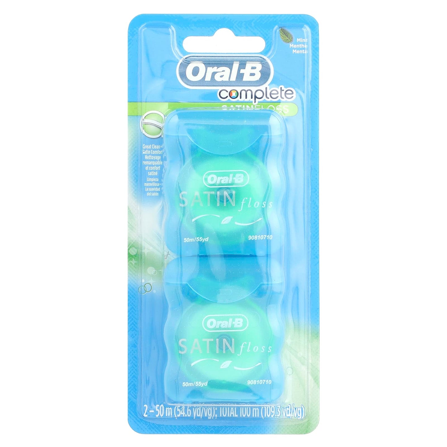 Oral-B, Complete, SATINfloss, Mint, 2 Pack, 54.6 yd (50 m) Each - Image 1