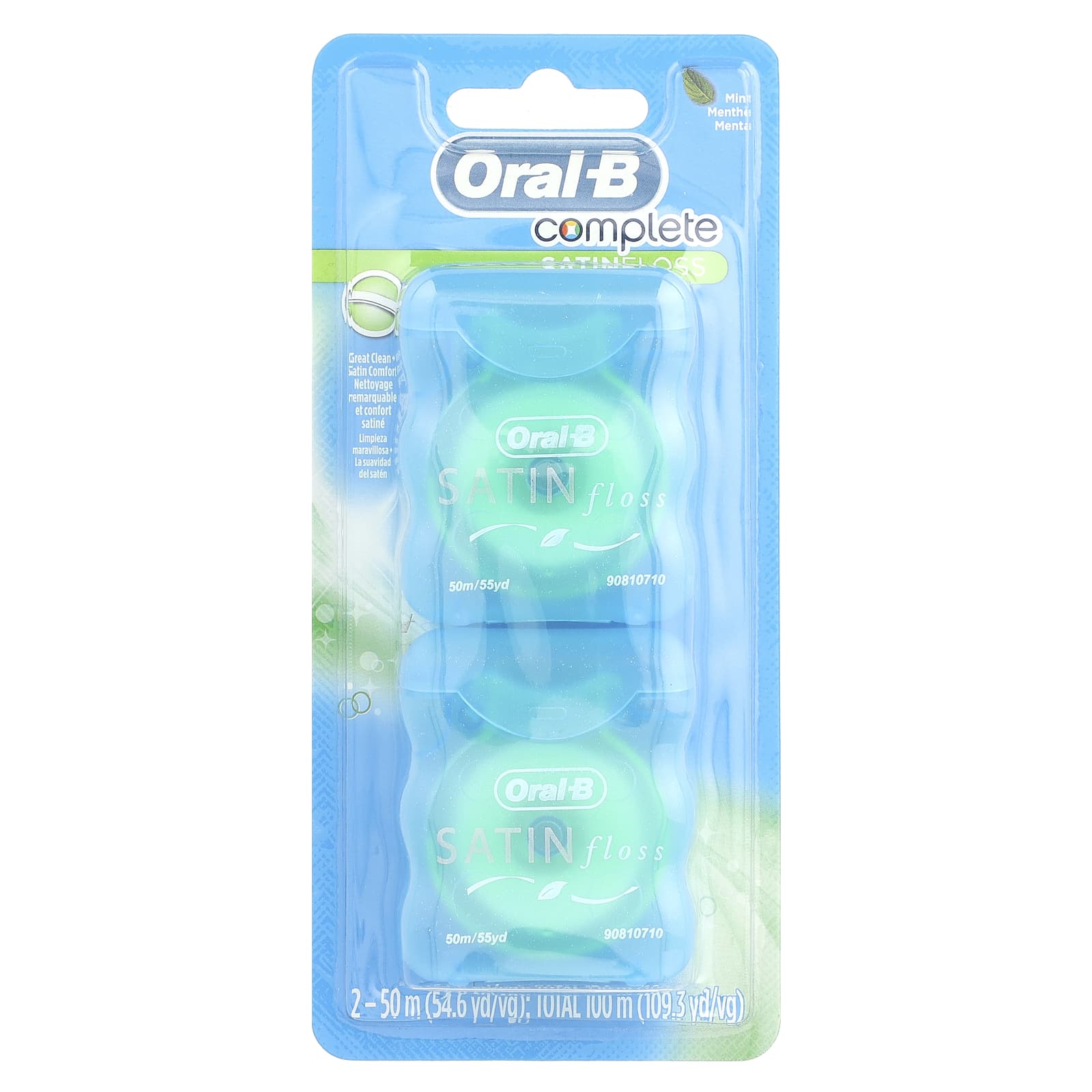 Oral-B, Complete, SATINfloss, Mint, 2 Pack, 54.6 yd (50 m) Each - Image 1
