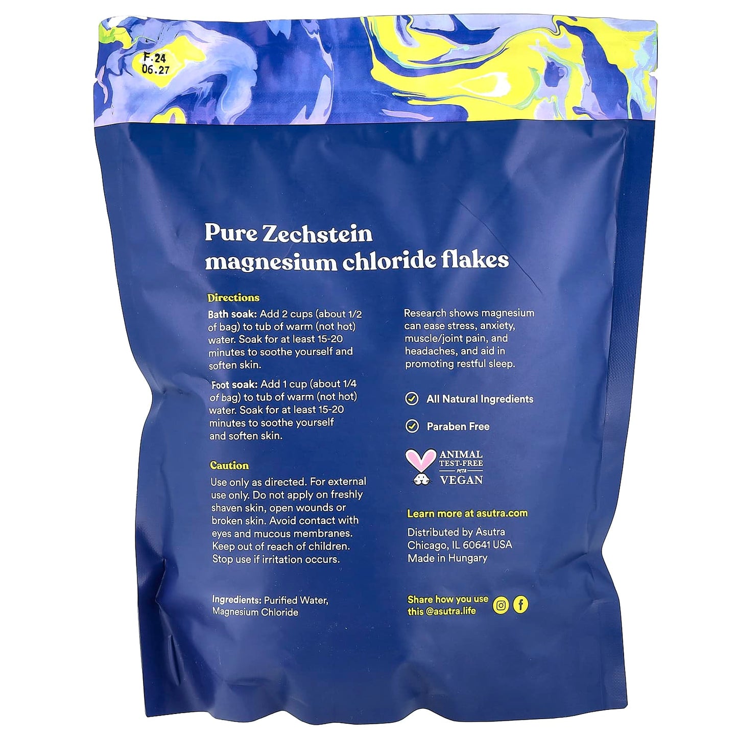 Relax & Rejuvenate with Asutra Magnesium Flakes, 32 oz - Image 2