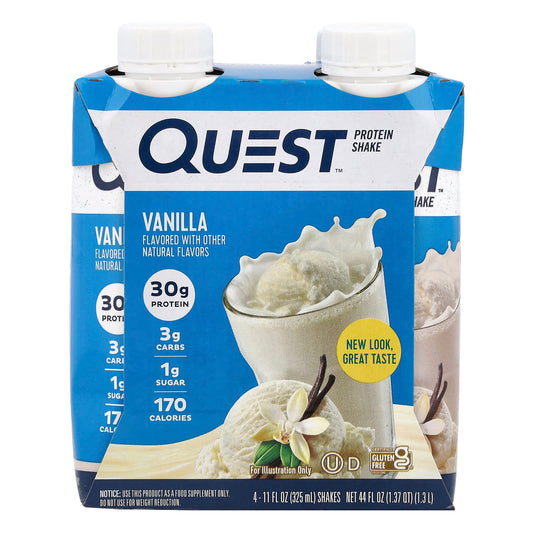 Quest Nutrition, Protein Shake, Vanilla, 4 Shakes, 11 fl oz (325 ml) Each - Image 1