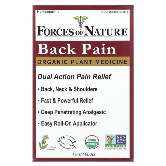 Forces of Nature Organic Back Pain Relief Roll-On  0.14fl oz - Image 1
