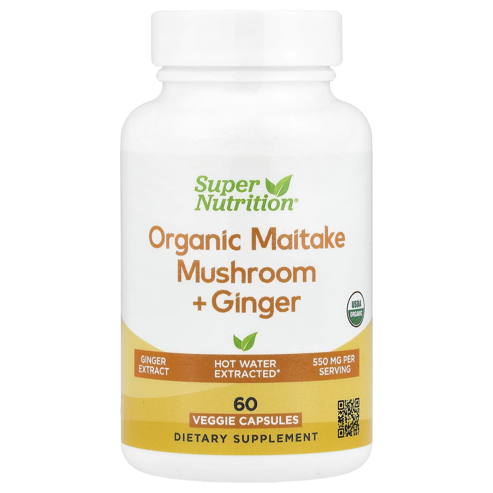 Organic Maitake Mushroom & Ginger Supplement for Immune Support - Image 1