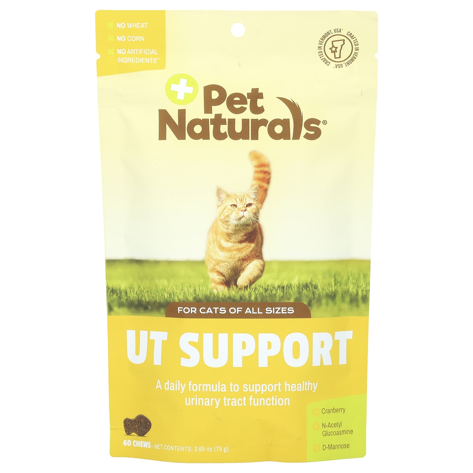 Pet Naturals, UT Support, For Cats, All Sizes, 60 Chews, 2.65 oz (75 g) - Image 1