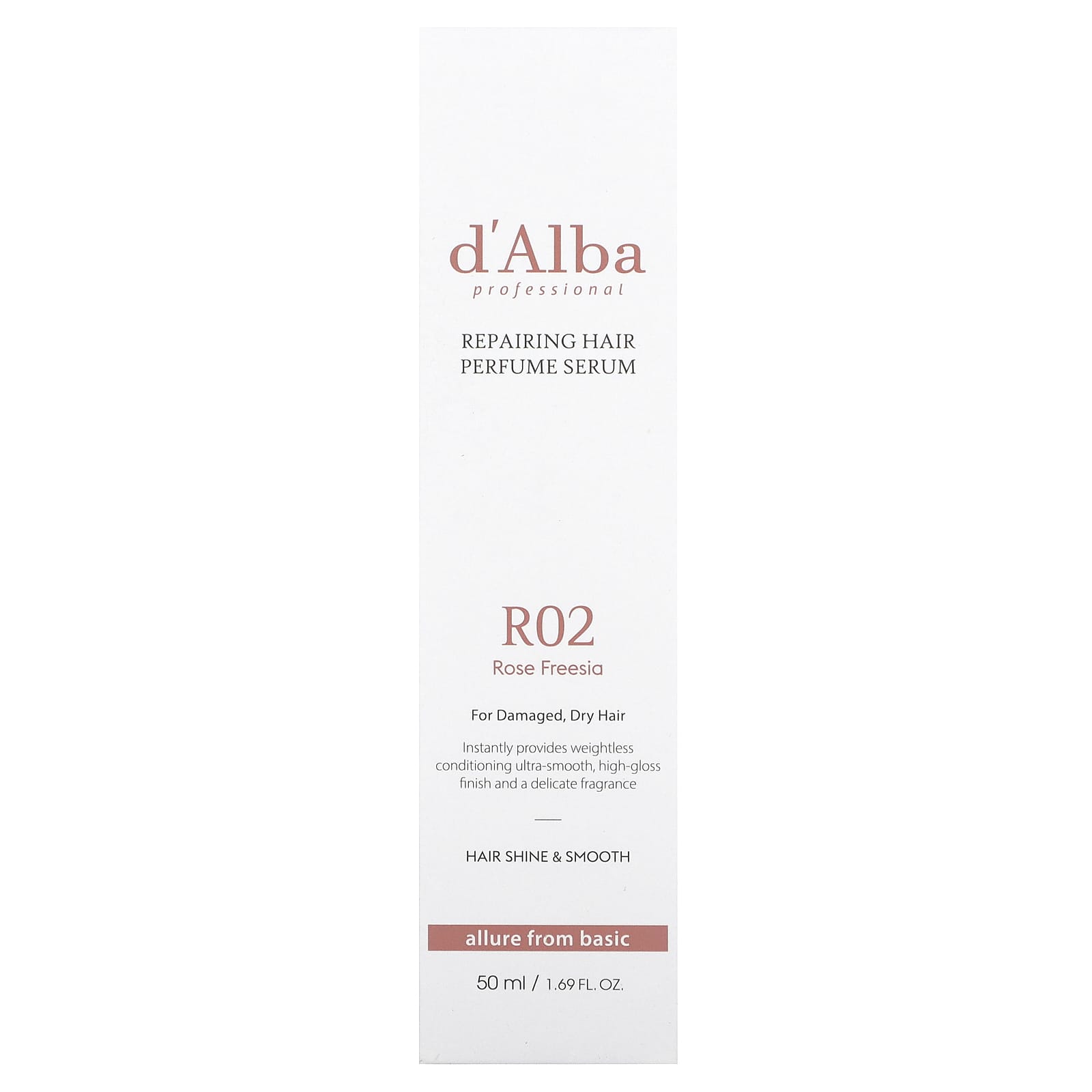 d'Alba Rose Freesia Hair Perfume Serum for Damaged Hair - 1.69 fl oz - Image 2