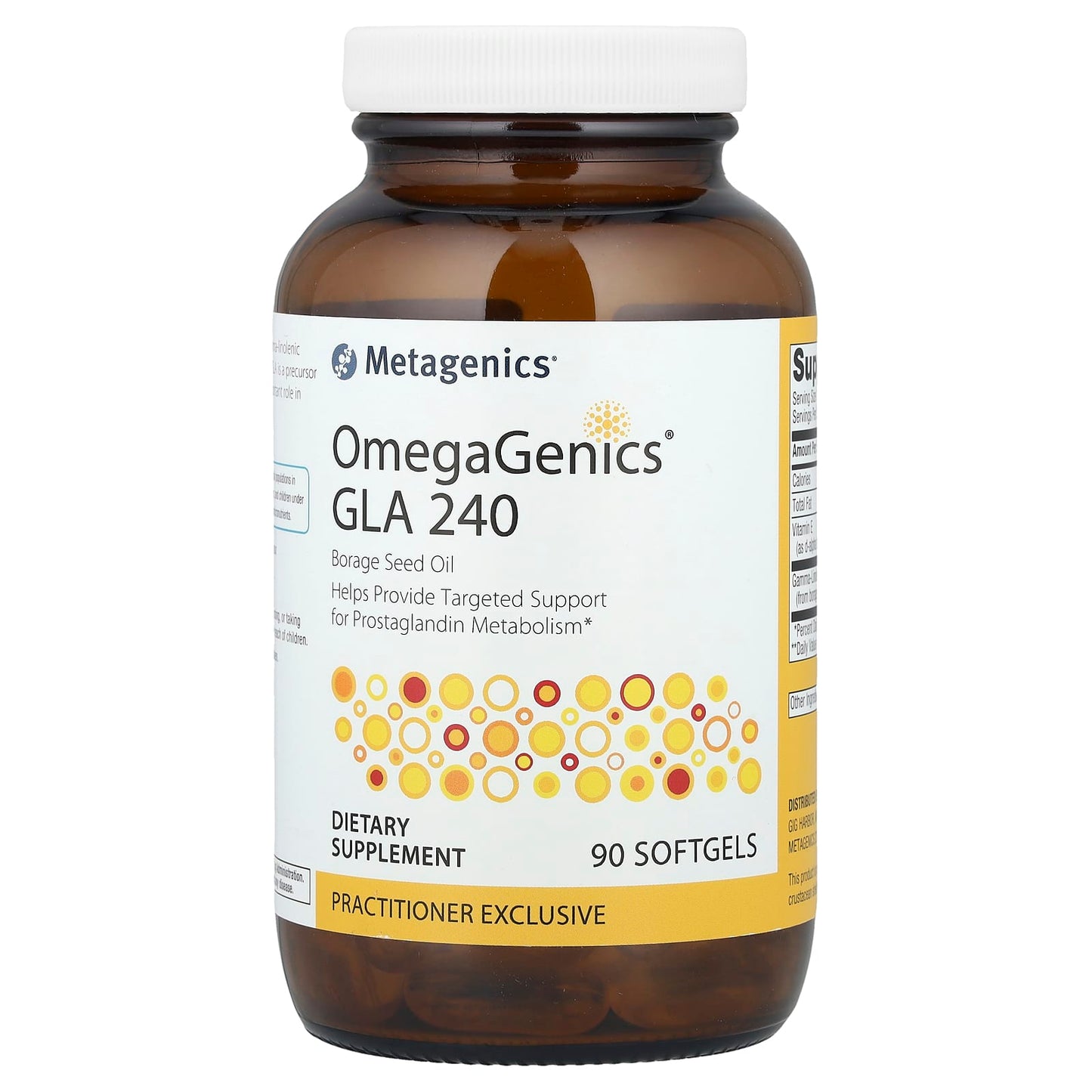 Metagenics, OmegaGenics®, GLA 240, 90 Softgels - Image 1