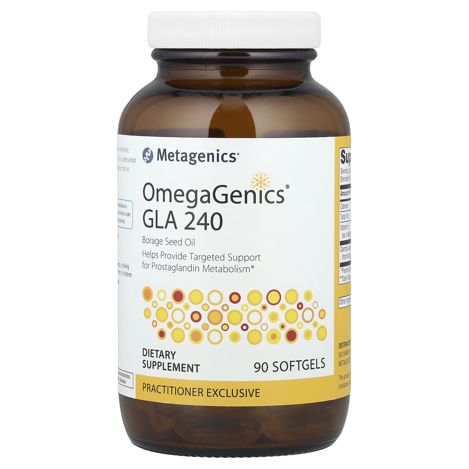 Metagenics, OmegaGenics®, GLA 240, 90 Softgels - Image 1