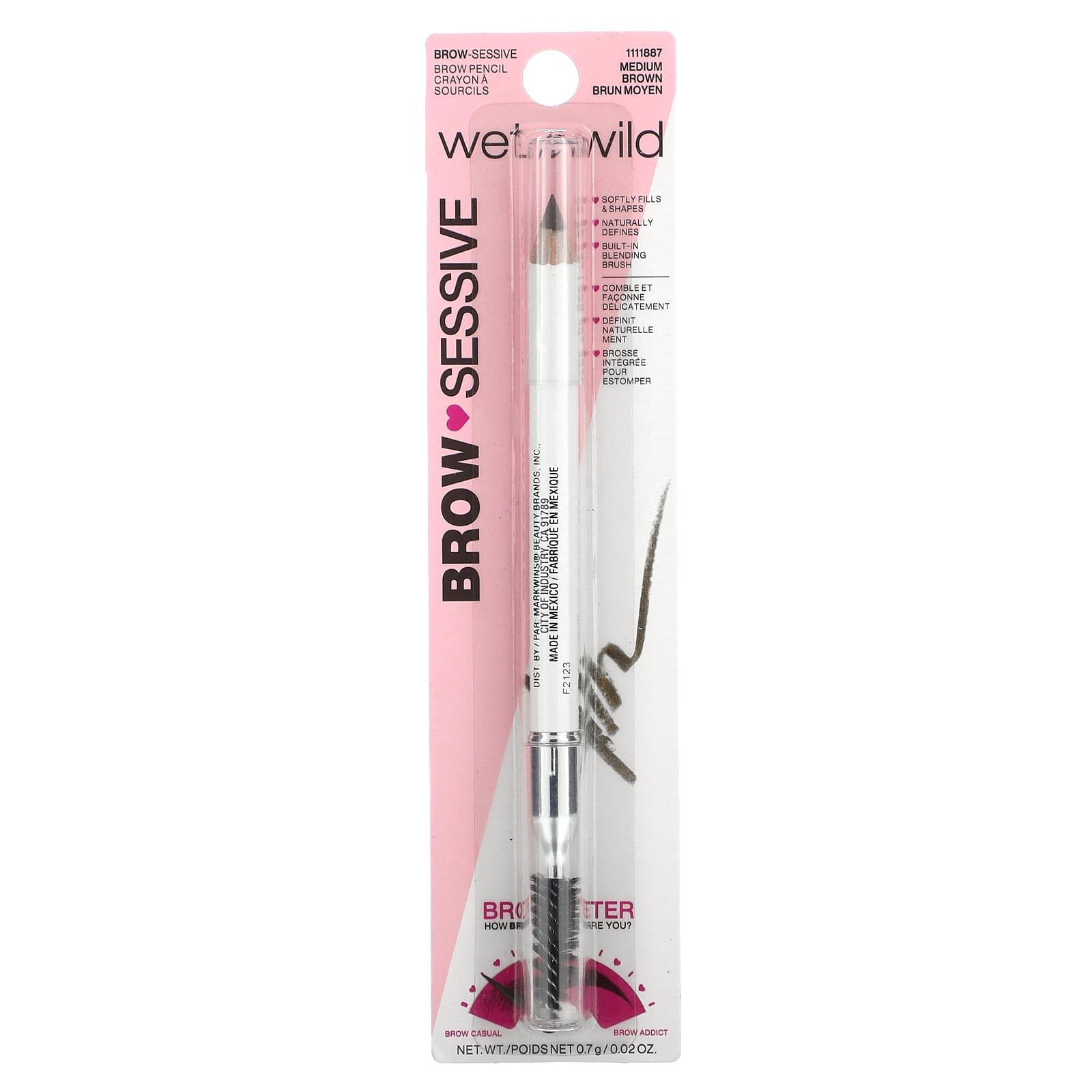 wet n wild, Brow Sessive Pencil, 1111887 Medium Brown, 0.02 oz (0.7 g) - Image 2