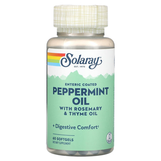 Solaray, Peppermint Oil, 60 Softgels - Image 1