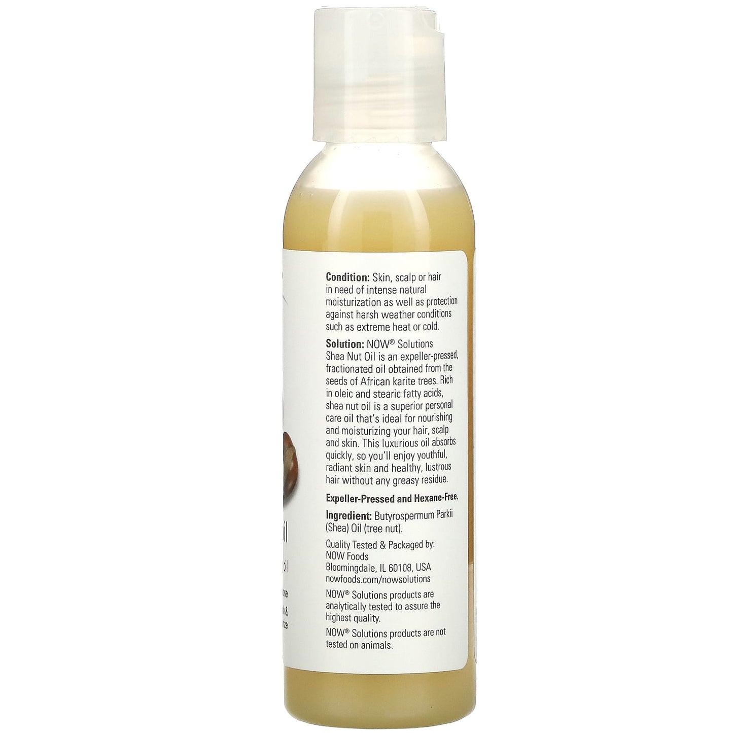 NOW Foods, Solutions, Shea Nut Oil, 4 fl oz (118 ml) - Image 2