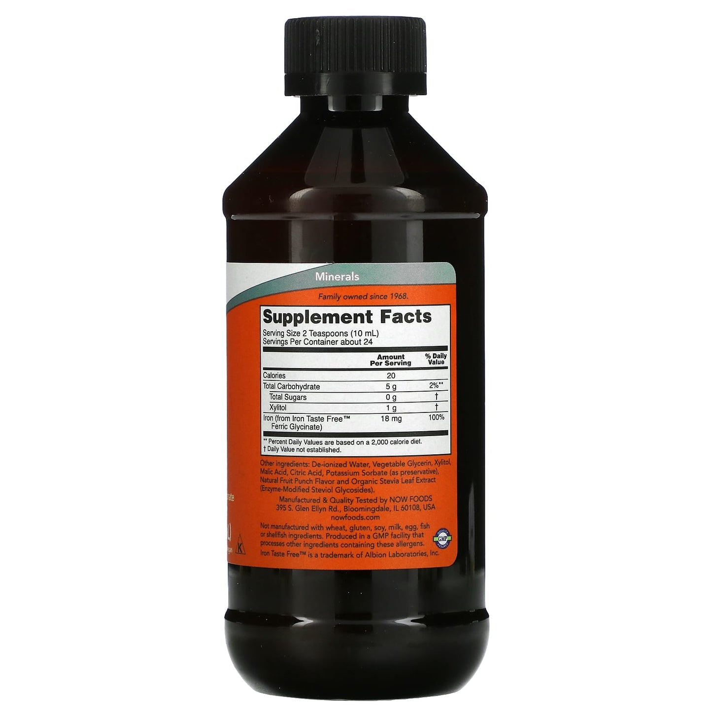 NOW Foods, Liquid Iron, 18 mg, 8 fl oz (237 ml) - Image 2