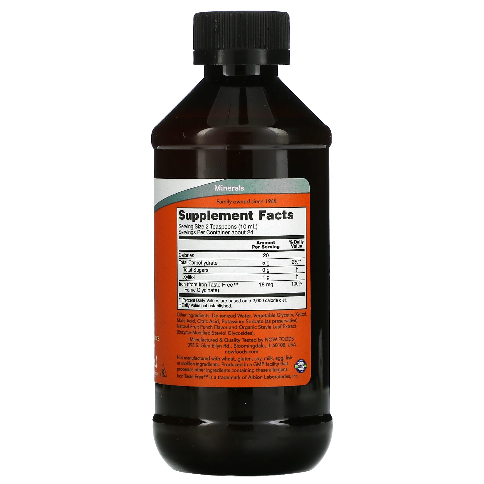 NOW Foods, Liquid Iron, 18 mg, 8 fl oz (237 ml) - Image 2