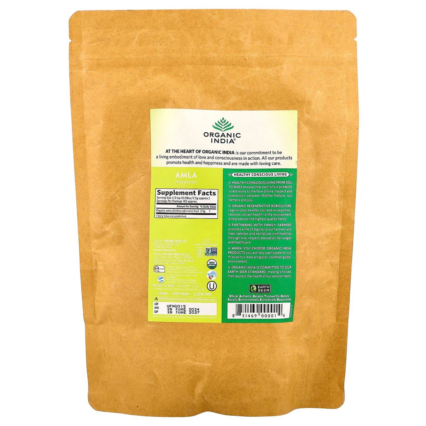 Organic India, Amla Fruit Powder, 16 oz (454 g) - Image 2