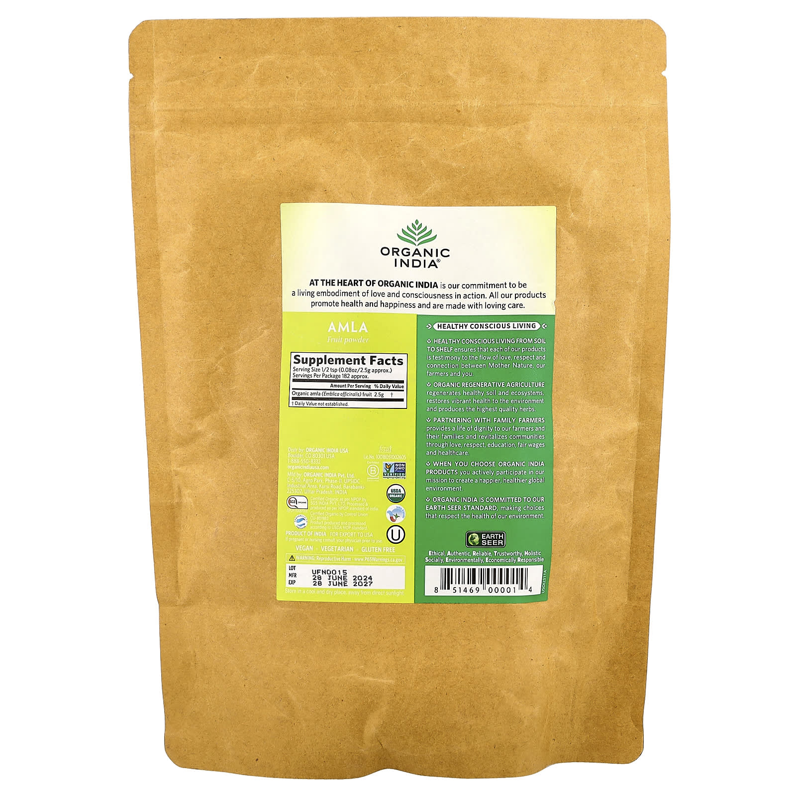 Organic India, Amla Fruit Powder, 16 oz (454 g) - Image 2