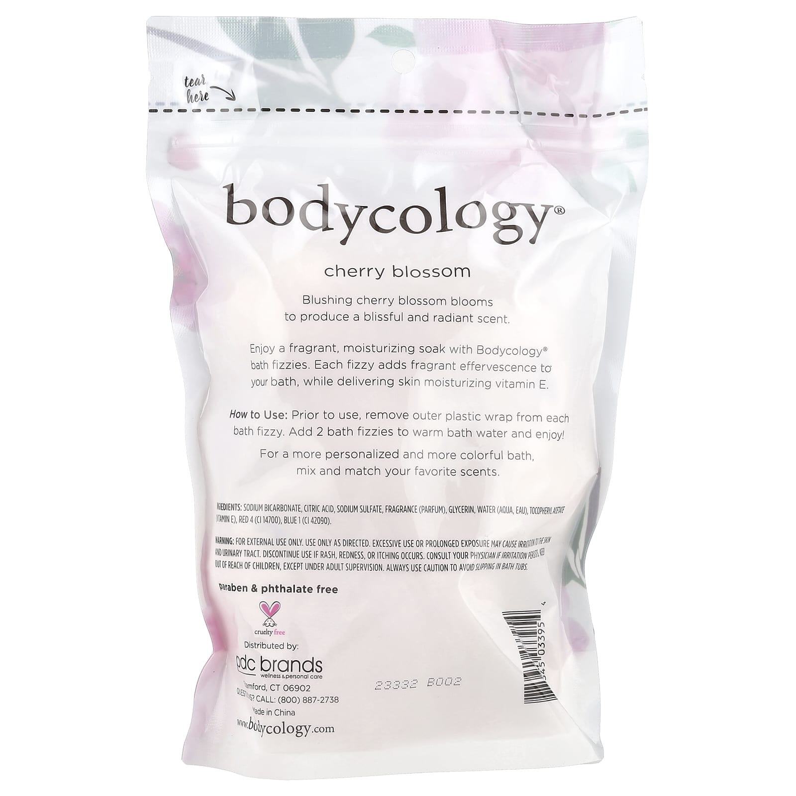 Relax with Bodycology Cherry Blossom Bath Fizzies, 8 Count - Image 2