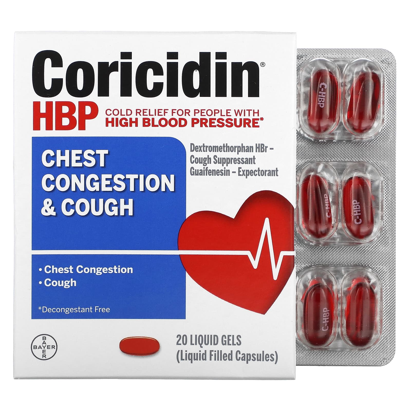 Coricidin HBP Cold Relief for High Blood Pressure - Image 1