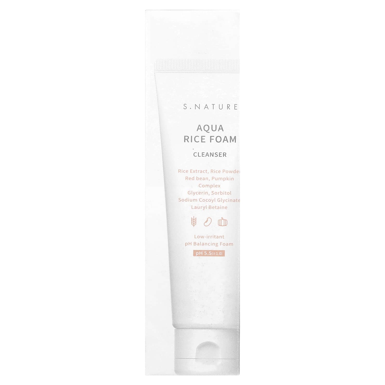 S.NATURE, Aqua Rice Foam Cleanser, 2.7 fl oz (80 ml) - Image 2