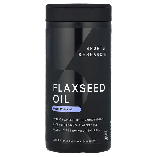 Sports Research, Flaxseed Oil, 200 Softgels - Image 1