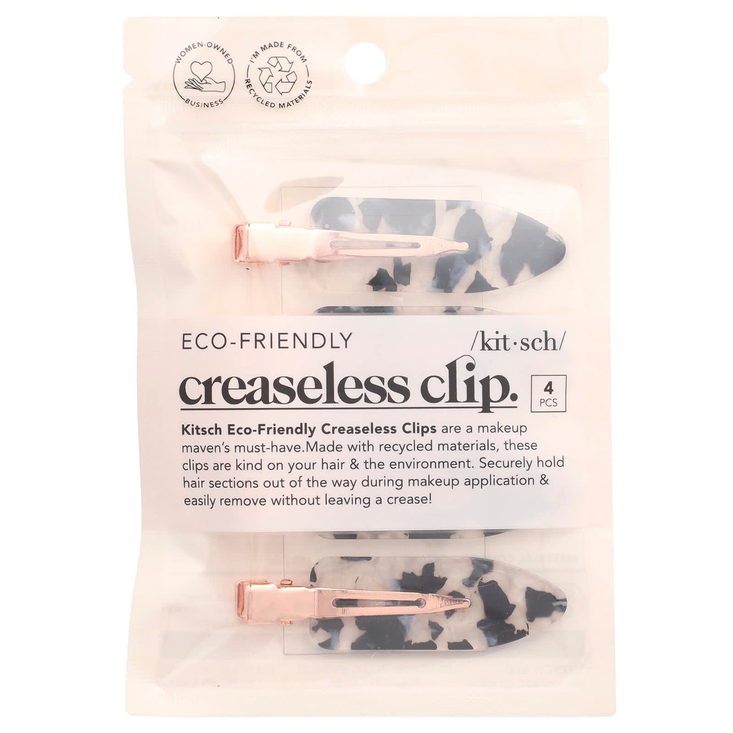 Kitsch, Eco-Friendly Creaseless Clip, 4 Pieces - Image 1