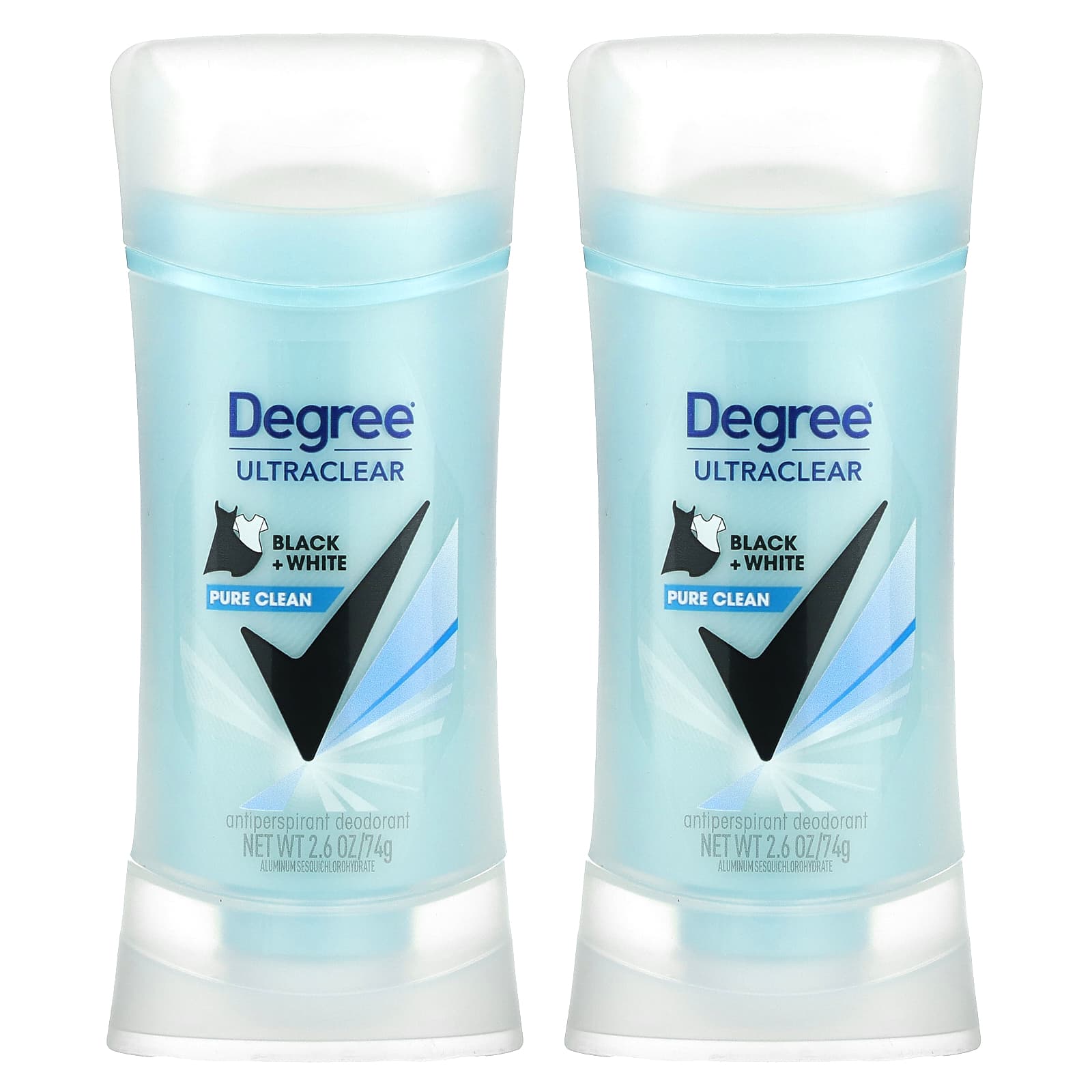 Degree UltraClear Antiperspirant Deodorant, 2-Pack, 2.6 oz (74 g) Each - Image 1