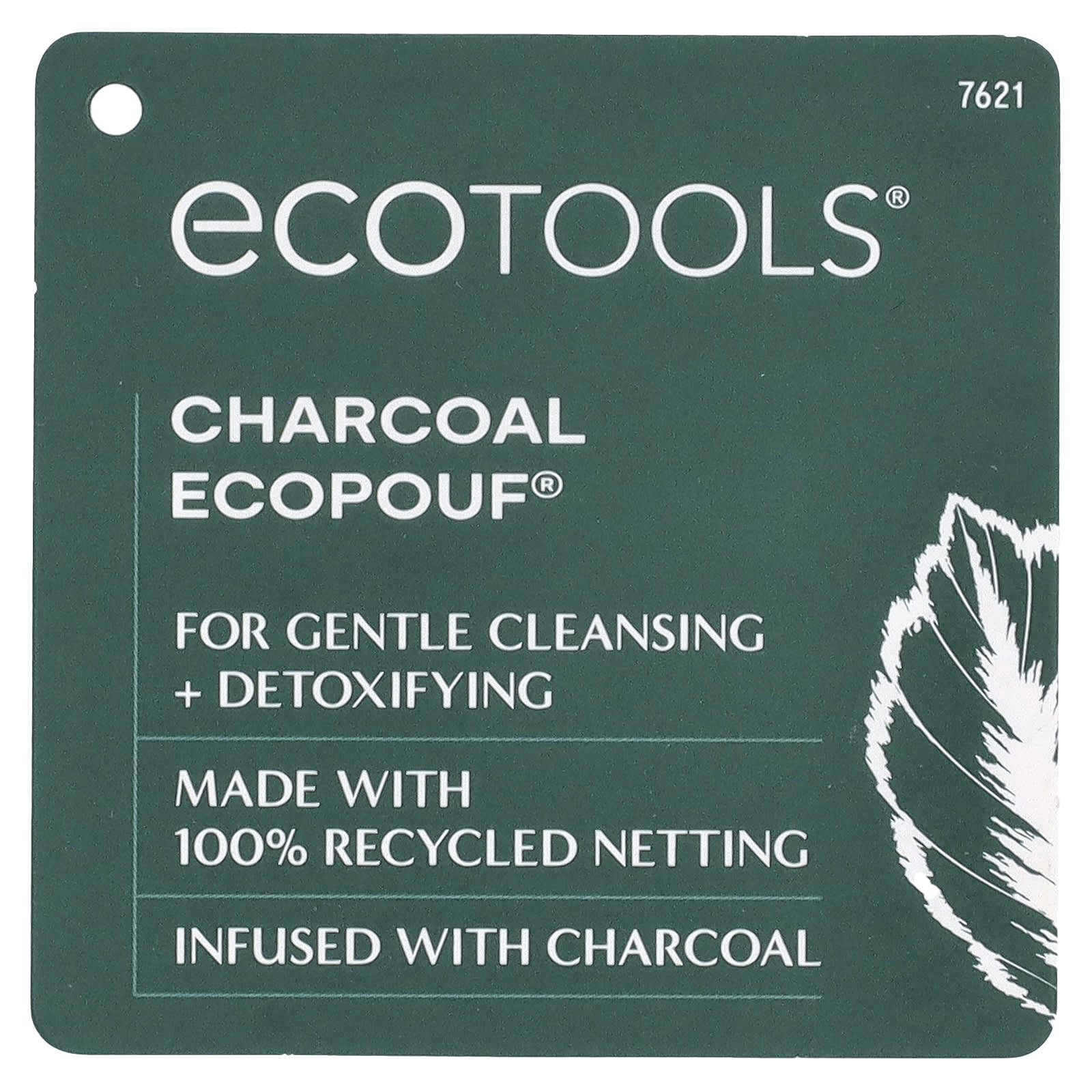 EcoTools Charcoal EcoPouf: Gentle Charcoal Bath Sponge for Detoxifying Cleansing - Image 2