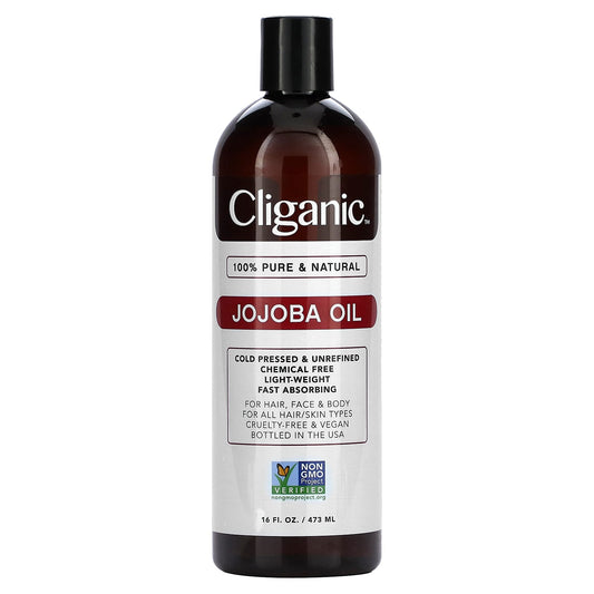 100% Pure Natural Jojoba Oil for Hair, Face & Body - 16 fl oz - Image 1