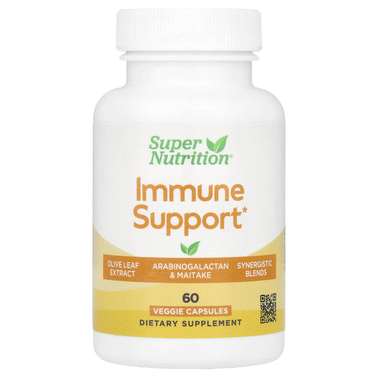 Super Nutrition, Immune Support with Arabinogalactan, Maitake Mushroom Extract, Eleuthero Extract, and Green Tea Extract, 60 Veggie Capsules