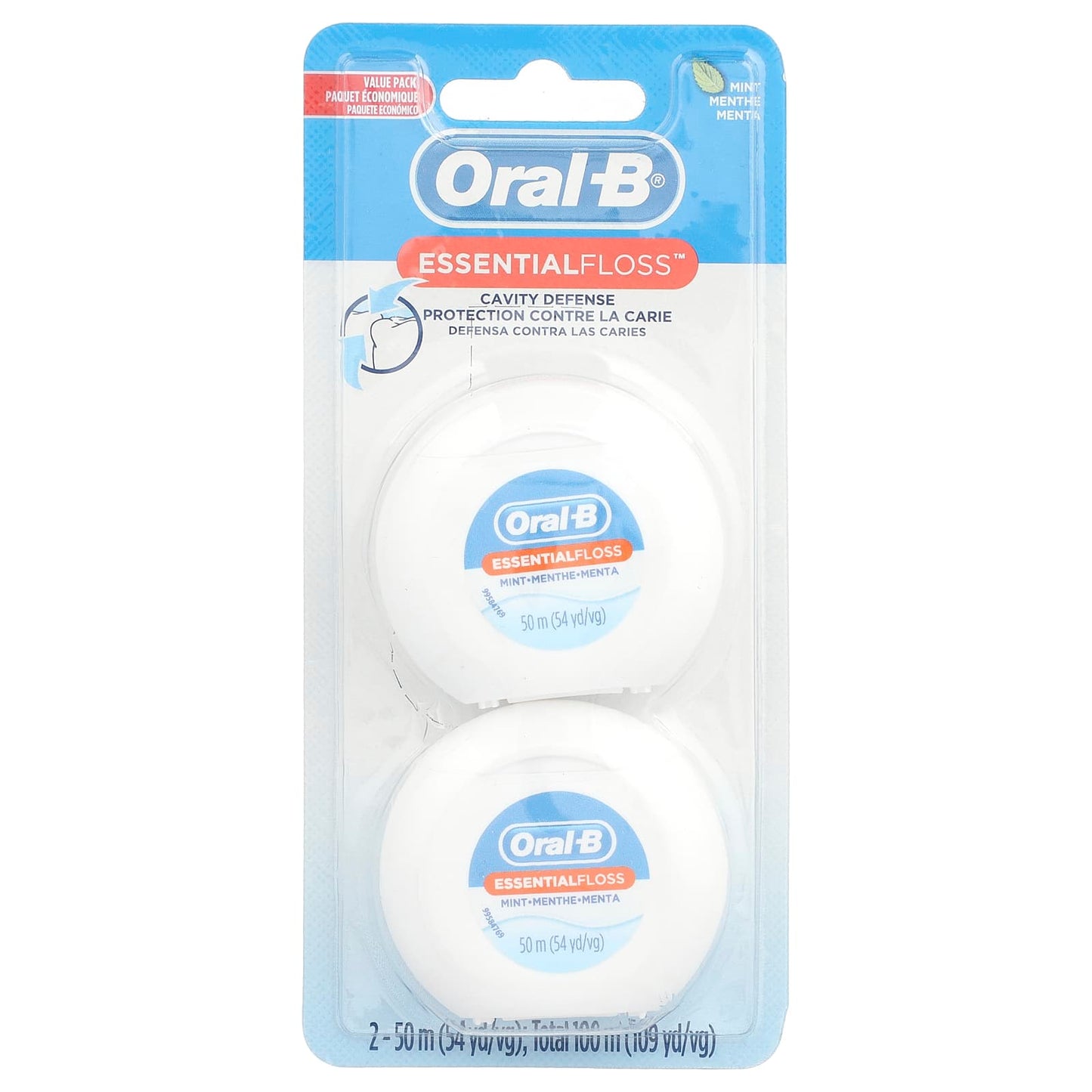 Oral-B, EssentialFloss™, Value Pack, Mint, 2 Pack, 54 yd (50 m) Each - Image 1