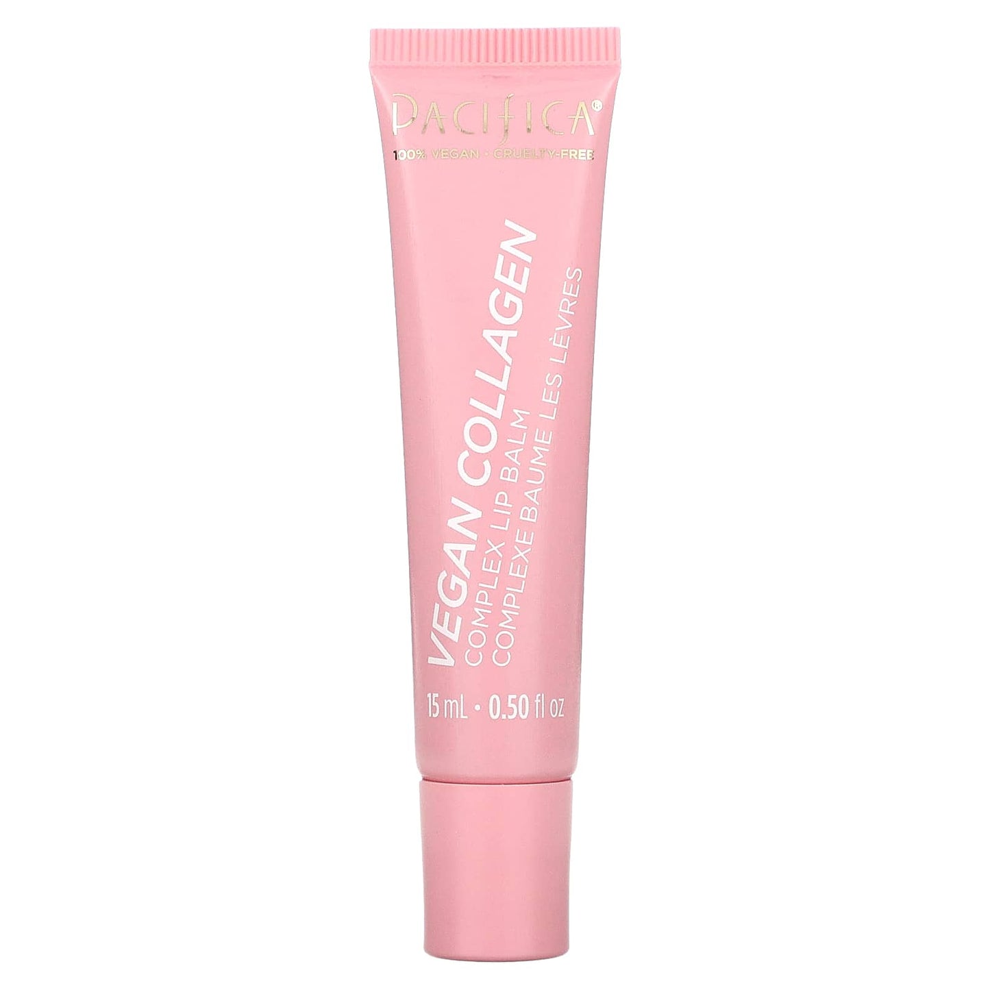 Pacifica, Vegan Collagen, Complex Lip Balm, Vanilla Cupcake Pink Shimmer, 0.5 fl oz (15 ml) - Image 1