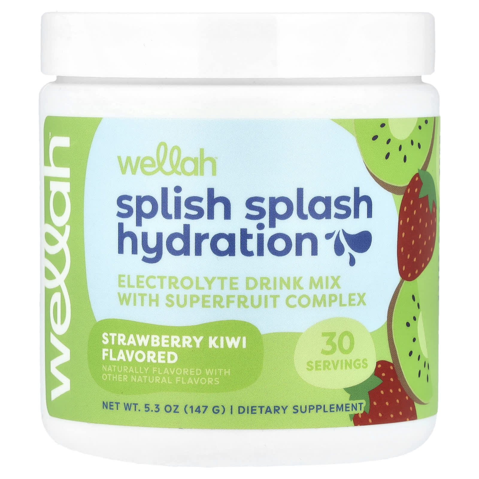 Wellah, Splish Splash Hydration, Strawberry Kiwi, 5.3 oz (147 g) - Image 1