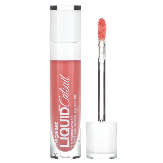 wet n wild, MegaLast, Liquid Catsuit, High-Shine Lipstick, 941B Peach Stole My Look, 0.2 oz (5.7 g) - Image 1
