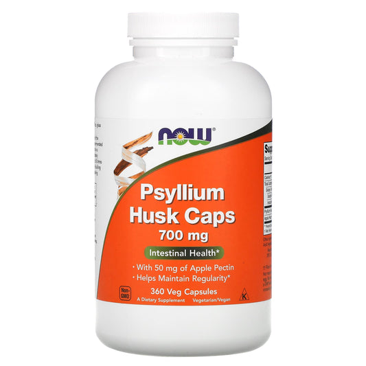 NOW Foods, Psyllium Husk Caps, 700 mg , 360 Veg Capsules - Image 1