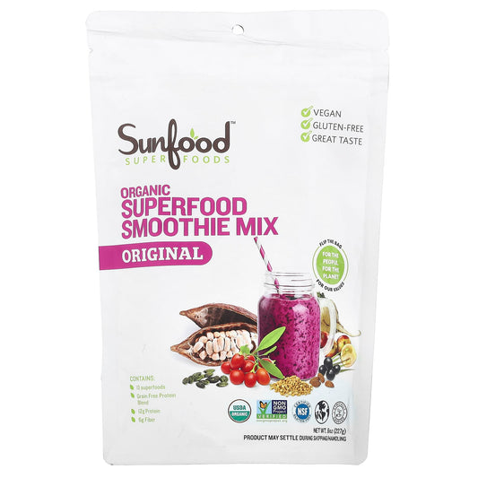 Sunfood, Organic Superfood Smoothie Mix, Original , 8 oz (227 g) - Image 1