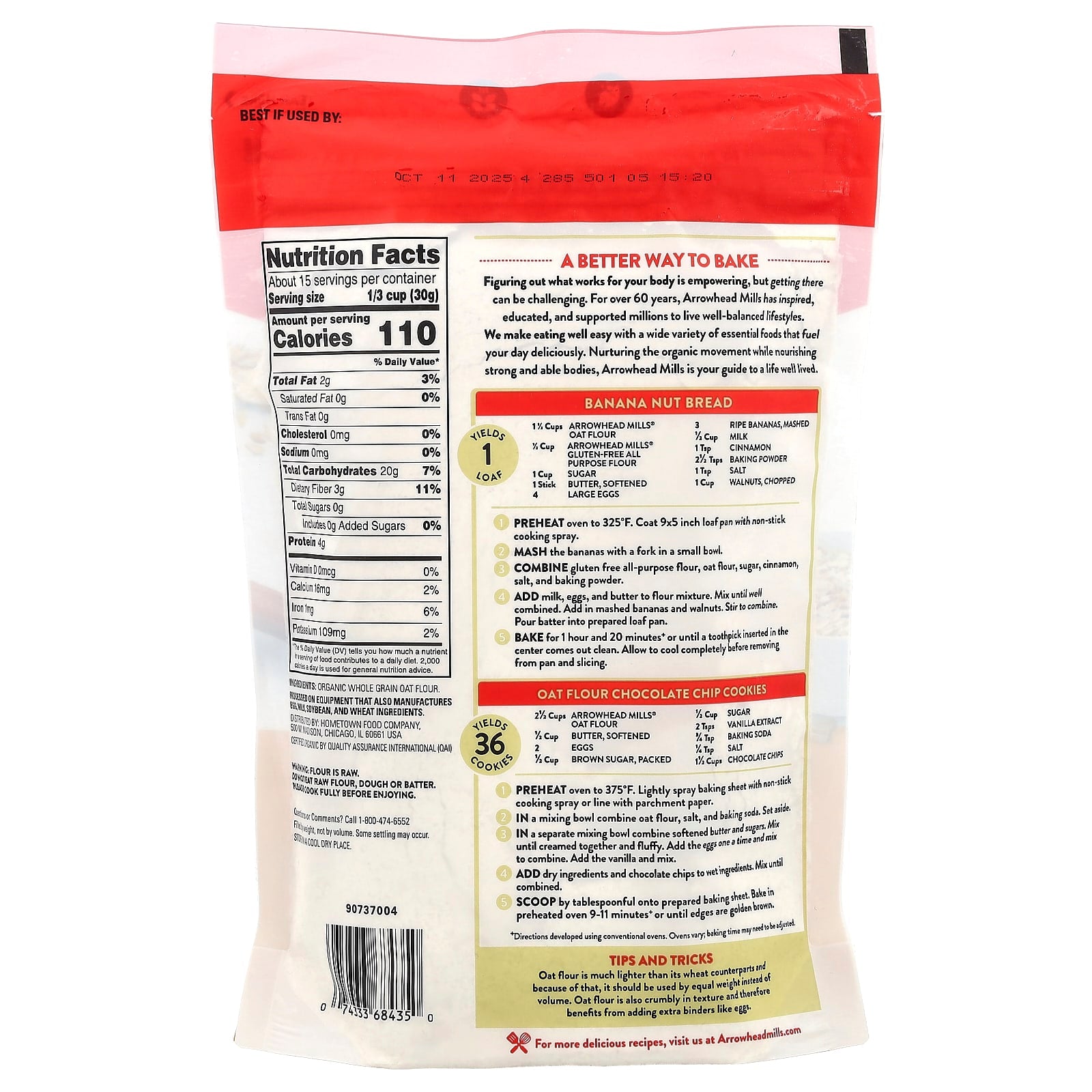 Organic Oat Flour | USDA Organic, Non-GMO, Whole Grain - Image 2