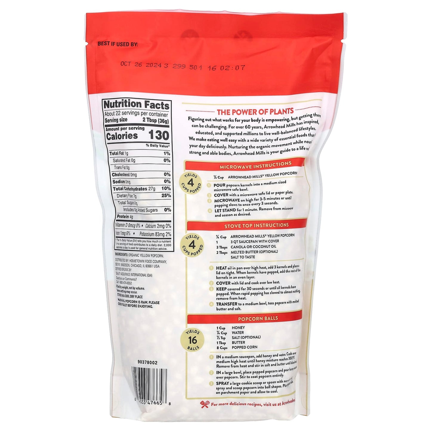 Certified Organic Yellow Popcorn - 28 oz | Gluten Free & Non-GMO - Image 2
