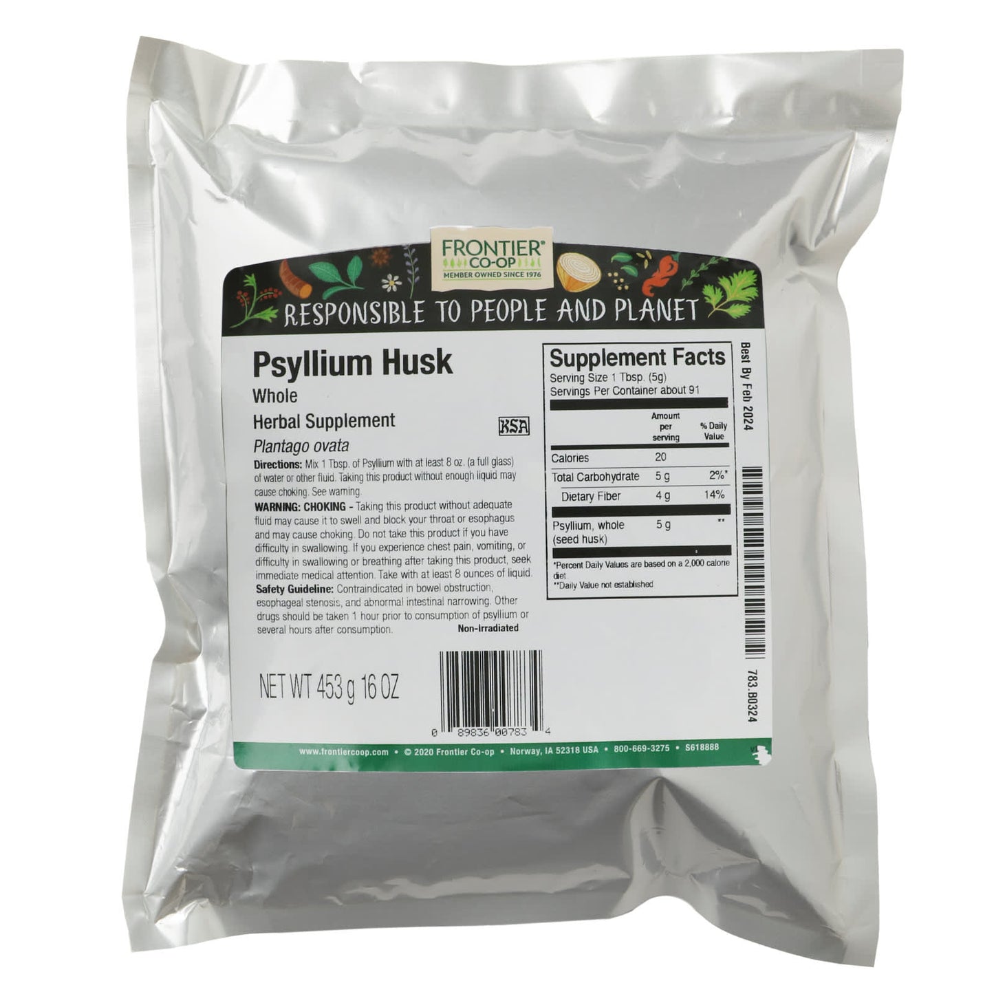 Psyllium Husk Powder by Frontier Co-op, Gluten-Free, 16 oz - Image 2