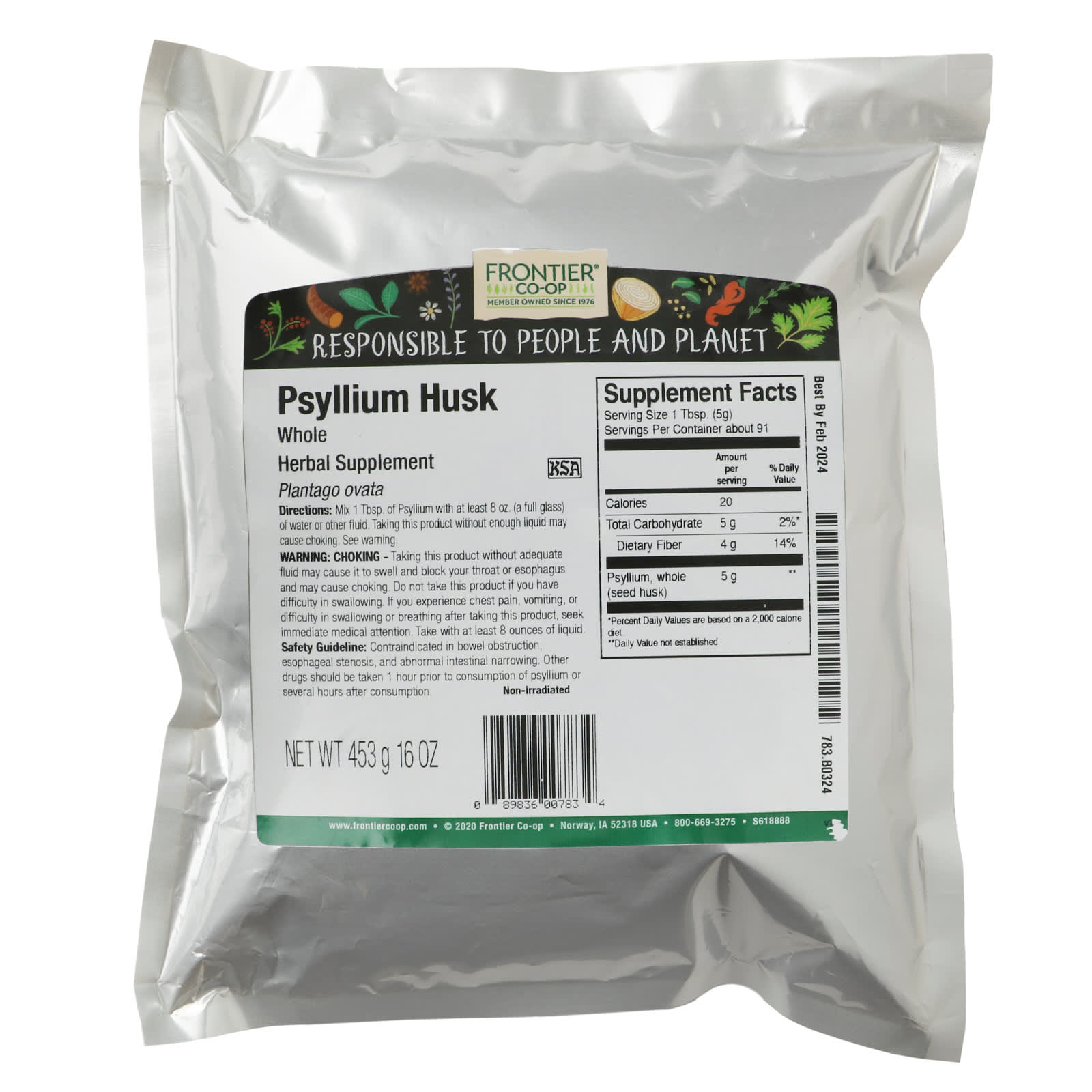 Psyllium Husk Powder by Frontier Co-op, Gluten-Free, 16 oz - Image 2