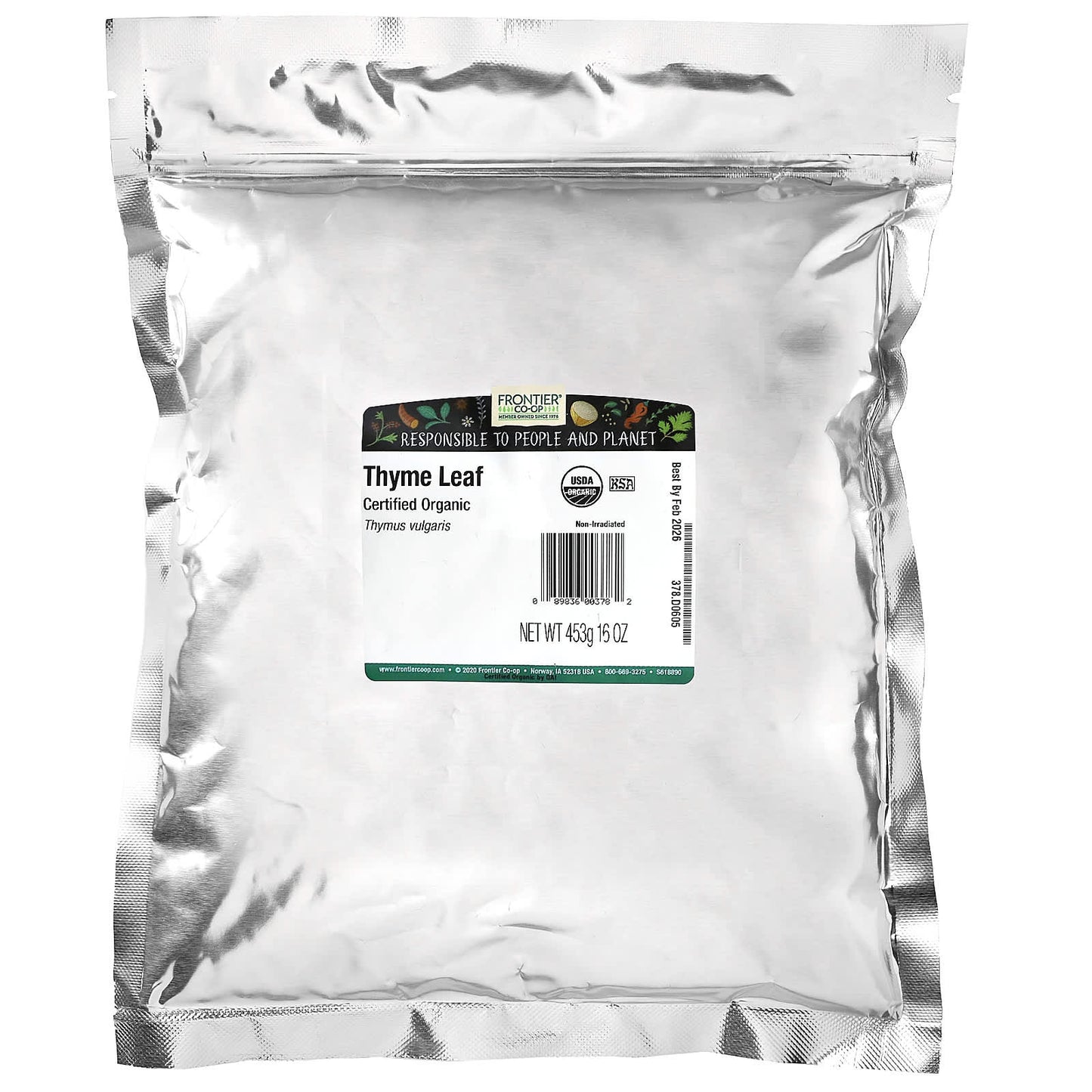 Organic Thyme Leaf by Frontier Co-op, USDA Certified, 16 oz - Image 2