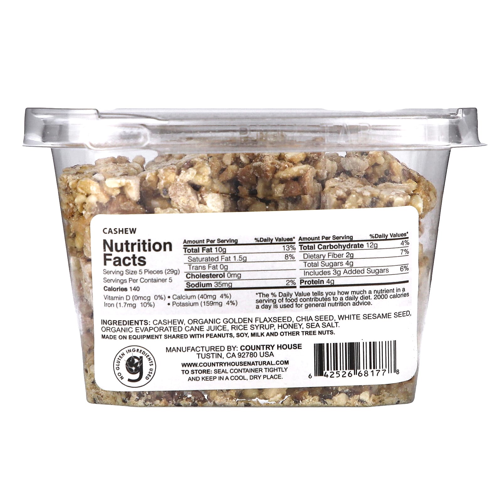 Country House Gluten-Free Cashew & Seed Snack, 7 oz - Image 2