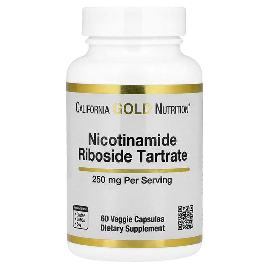 Boost Energy with California Gold Nutrition Nicotinamide Riboside Tartrate (NR) 250mg - Image 1