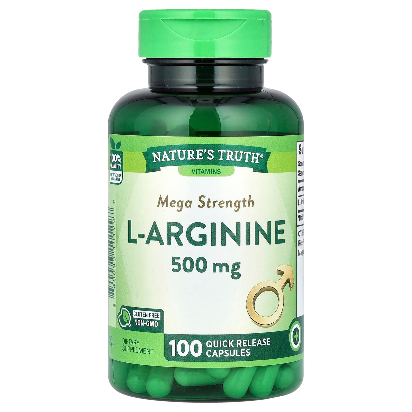 Nature's Truth, L-Arginine, 500 mg, 100 Quick Release Capsules - Image 1