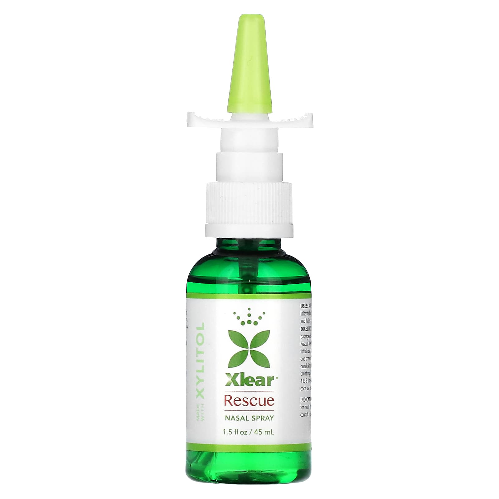 Xlear, Rescue Nasal Spray with Xylitol, Fast Relief, 1.5 fl oz (45 ml) - Image 1