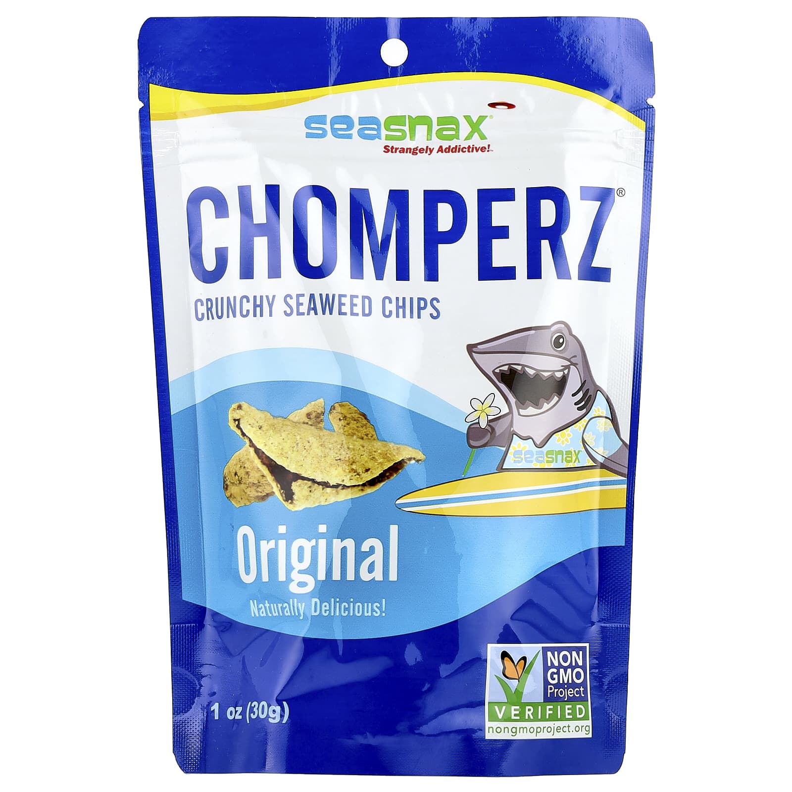 SeaSnax, Chomperz®, Crunchy Seaweed Chips, Original, 1 oz (30 g) - Image 1