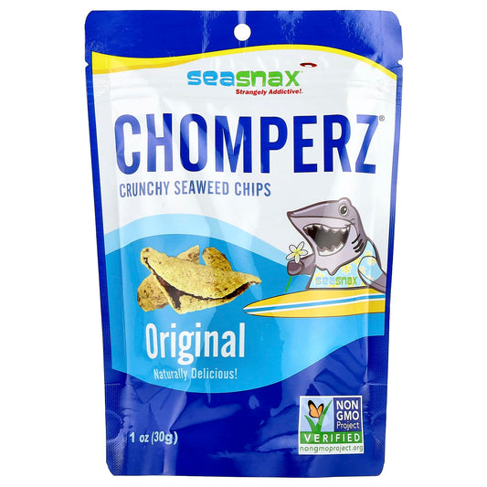 SeaSnax, Chomperz®, Crunchy Seaweed Chips, Original, 1 oz (30 g) - Image 1