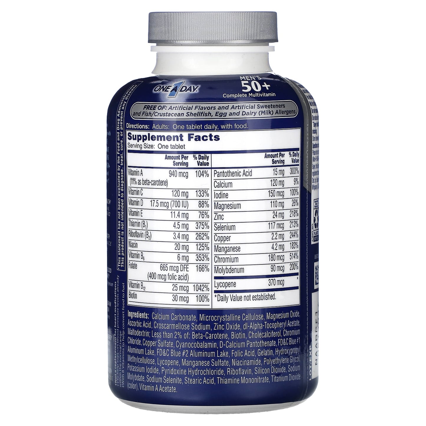 One-A-Day, Men's 50+, Complete Multivitamin, 200 tablets - Image 2
