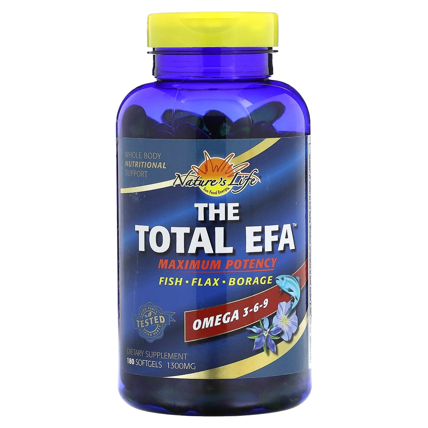 Nature's Life, The Total EFA, Maximum Potency, 180 Softgels - Image 1