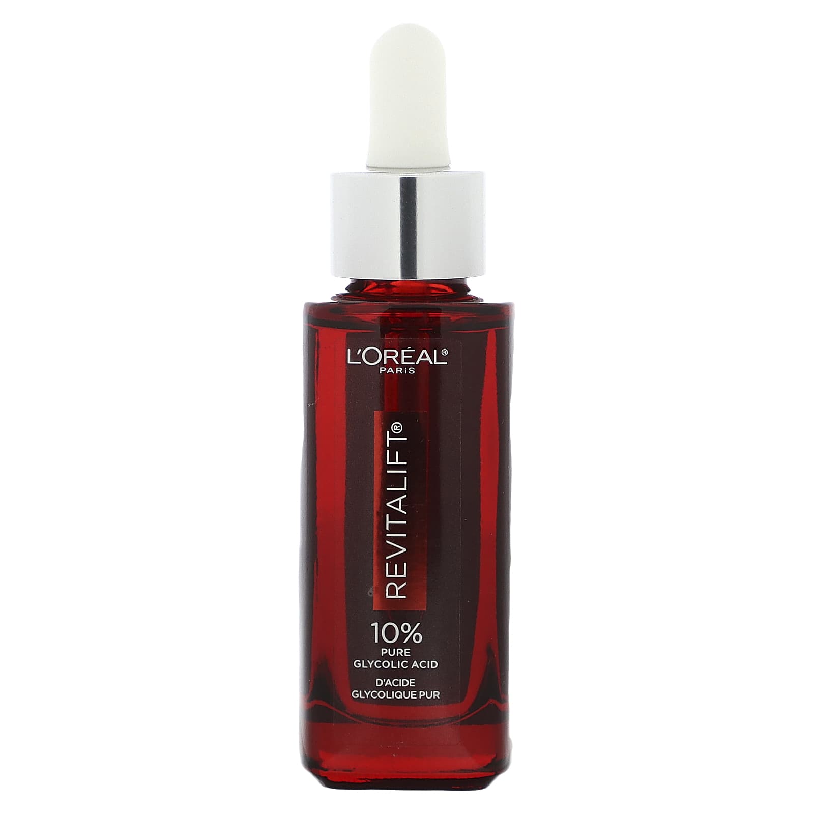 L'Oréal, Revitalift Derm Intensives, 10% Pure Glycolic Acid Serum, Fragrance Free, 1 fl oz (30 ml) - Image 1